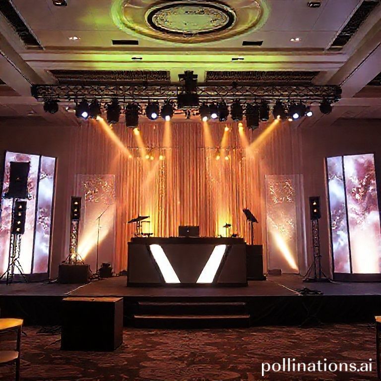 Installation événementielle sophistiquée avec son et lumière